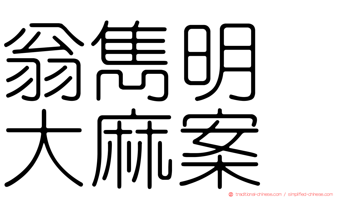 翁雋明　大麻案